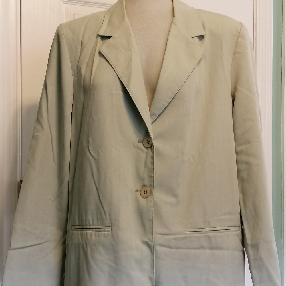 Sag Harbor, Lt Green Blazer, Size 12